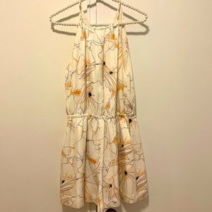 Club Monaco Silk White Floral Romper Size 4